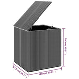 Garden Cushion Box PE Rattan 100x97.5x104 cm Grey 317228