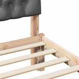 Bed Frame with Upholstered Headboard Brown 75 x 190 cm 878860