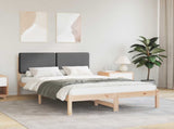 Bed Frame with Upholstered Headboard Dark Grey 120 x 190 cm 877925