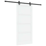 Sliding Door ORKDAL 93 x 202 cm Engineered Wood White and Black 3450215
