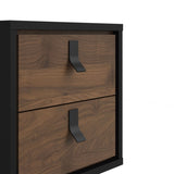 Ry Bedside cabinet 2 drawer in Matt Black Walnut 72186014GMDJ