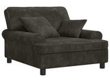 XL Armchair with Cushions Anthracite 1.5 Lines Fabric 42043479