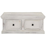 Coffee Table White Solid Mango Wood 70 cm x 70 cm x 30 cm 249872