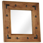 Mirror Solid Acacia Wood 50x50 cm 246307