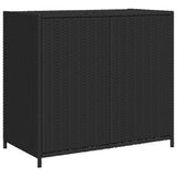 Garden Storage Cabinet Black 83x45x76 cm Poly Rattan 365543