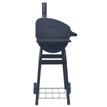 Charcoal BBQ Grill Smoker with Bottom Shelf Black 46649