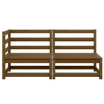 2 Piece Garden Lounge Set Honey Brown Solid Pinewood 805693