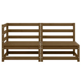 2 Piece Garden Lounge Set Honey Brown Solid Pinewood 805693