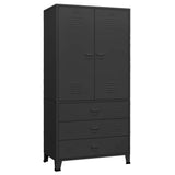 Industrial Wardrobe Black 90x50x180 cm Metal 339613