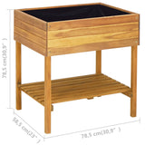 Raised Garden Planter 78.5x58.5x78.5 cm Solid Acacia Wood 46584