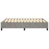Box Spring Bed Frame Light Grey Double Velvet 3121223