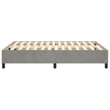 Box Spring Bed Frame Light Grey Double Velvet 3121223
