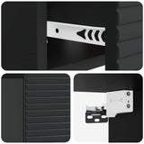 Wall-Mounted Bedside Cabinet 2 pcs Black 49 x 34.5 x 20 cm 898618