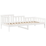 Day Bed and Bench Set with Roof without Mattress White 80x200 cm 3282271
