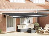 Retractable Awning Anthracite 350 x 200 cm Fabric 3329651