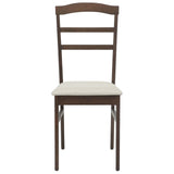 Dining Chair 2 pcs Light Brown and Light Solid Rubber Wood 42020492