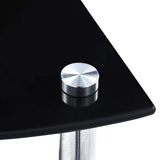 Shelf Black Tempered glass 30x30x130 cm Shelf Square Modern 249521