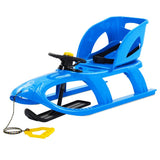 Sledge with Seat and Wheel Blue 102.5x40x23 cm Polypropylene 93727