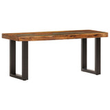 Bench 110 cm Solid Reclaimed Wood and Steel 286458