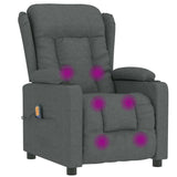Massage Chair Dark Grey Fabric 339059