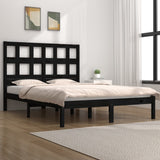 Bed Frame without Mattress Black 140x190 cm Solid Wood Pine 3104462