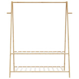 Clothes Rack with Shelves 132x45.5x150.5 cm Bamboo 4008912