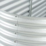 Garden Raised Bed 240x80x81 cm Galvanised Steel Silver 45513