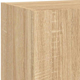5 Piece TV Wall Units with LED Sonoma Oak Engineered Wood 3216677