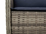 7 Piece Garden Dining Set with Cushions Grey Poly Rattan 3211892