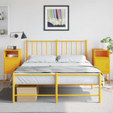 ZNTS Bedside Cabinets 2 pcs Mustard Yellow 36x39x78 cm Steel 846573