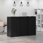 Reception Desk Black Oak 155x50x103.5 cm Engineered Wood 3324197