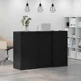 Reception Desk Black Oak 155x50x103.5 cm Engineered Wood 3324197