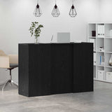 Reception Desk Black Oak 155x50x103.5 cm Engineered Wood 3324197