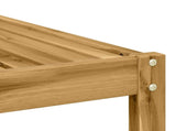 Outdoor Footstool Solid Acacia Wood White 79 x 79 x 37 cm 901529