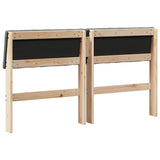 Upholstered Headboard Dark Grey 140 cm Solid Pine Wood 879230