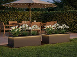 Garden Planter with LED 2 pcs Black 30 x 60 x 30 cm Steel 8008085