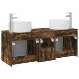 Bathroom Cabinet Set 3 pcs Smoked Oak 49.5 x 44.5 x 66 cm 3405722