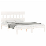 Bed Frame without Mattress White 160x200 cm Solid Wood Pine 3193607