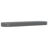 Garden Raised Bed Grey Powder-coated steel Large Durable 319044