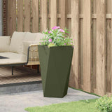 Planter Olive Green 40 x 40 x 75 cm Steel 883786