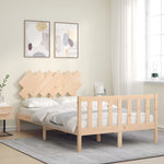 ZNTS Bed Frame without Mattress 120x200 cm Solid Wood Pine 3193461