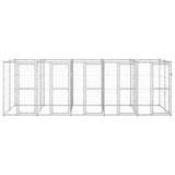 Outdoor Dog Kennel Galvanised Steel 12.1 m 3082285