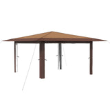 Gazebo without Sidewall 4 x 4 m Beige and Brown 42036817