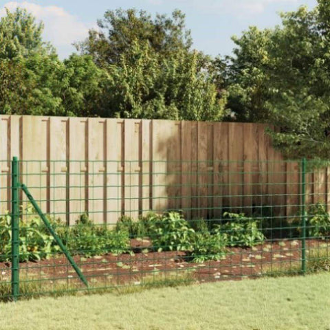 Wire Mesh Fence with Flange Green 1x25 m 154185