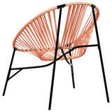 Garden Egg Chair Black and Orange Poly Rattan 4009291