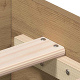 Bed Frame with Drawers Artisan oak 140 x 190 cm Engineered wood 3333973