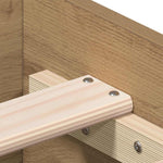 Bed Frame with Drawers Artisan oak 140 x 200 cm Engineered wood 3333967