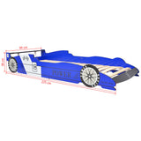 ZNTS Children's Race Car Bed 90x200 cm Blue 244465