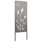 Garden Privacy Screen Rusty 50 x 140 cm Weathering Steel 876279