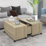Coffee Table Sonoma Oak 75x75x38 cm Engineered Wood 806870